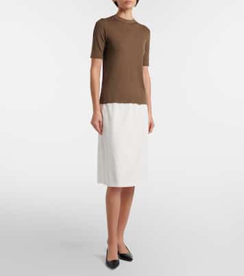 Ivera silk-blend chiffon midi skirt | The Row