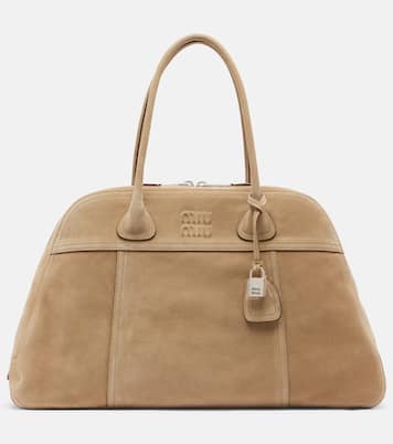 Sac bowling Vivant Large en daim | Miu Miu