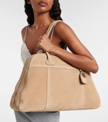Sac bowling Vivant Large en daim | Miu Miu