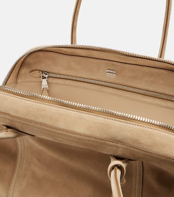 Sac bowling Vivant Large en daim | Miu Miu