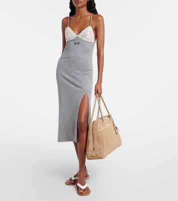 Sac bowling Vivant Large en daim | Miu Miu