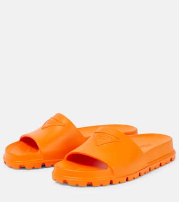 Logo rubber slides | Prada