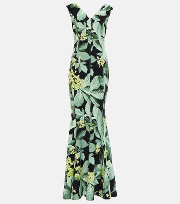 Robe longue Grace imprimée | Norma Kamali