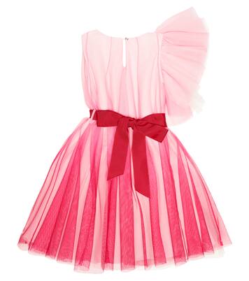 Ruffle-trimmed tulle dress | Monnalisa
