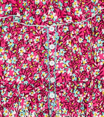 Ruffle-trimmed floral top | Poupette St Barth Kids