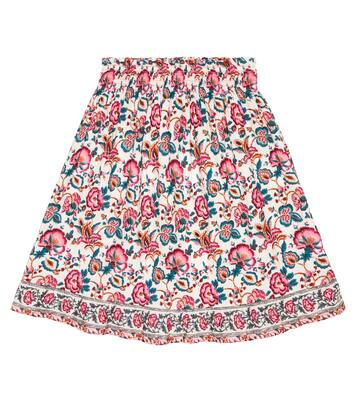 Jupe midi Anneta en coton à fleurs | Louise Misha
