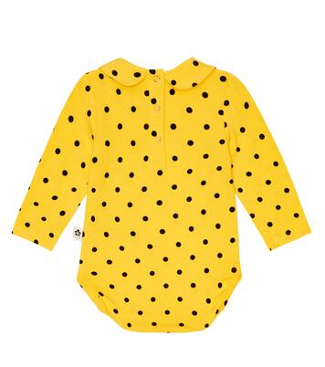 Baby polka dot jersey onesie | Mini Rodini