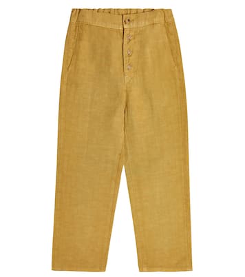 Erodium linen-blend pants | Caramel