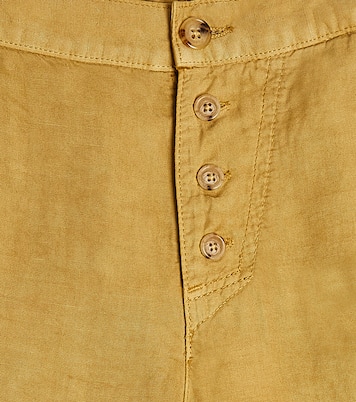Erodium linen-blend pants | Caramel