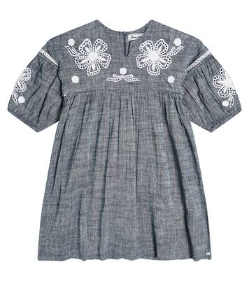 Embroidered linen and cotton dress | Tartine et Chocolat