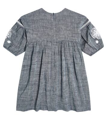Embroidered linen and cotton dress | Tartine et Chocolat