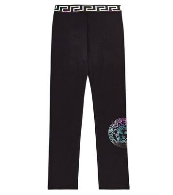Medusa Greca cotton-blend leggings | Versace Kids