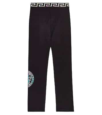Medusa Greca cotton-blend leggings | Versace Kids