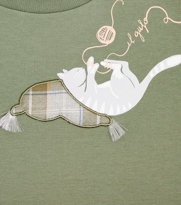 Embroidered cotton jersey sweatshirt | Il Gufo