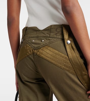 Mid-Rise Flared Cargo-Jeans | Blumarine