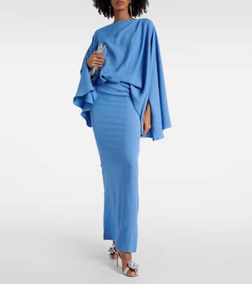 Robe longue Eolia en crêpe de cady | Taller Marmo