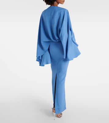 Robe longue Eolia en crêpe de cady | Taller Marmo