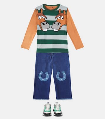 Bedrucktes Top aus Baumwoll-Jersey | Stella McCartney Kids