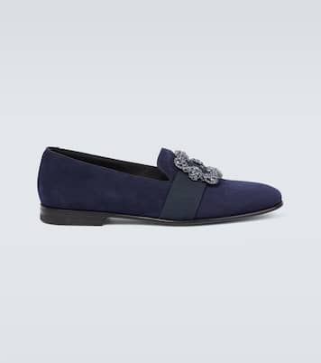 Carlton 임벨리시드 스웨이드 로퍼 | Manolo Blahnik