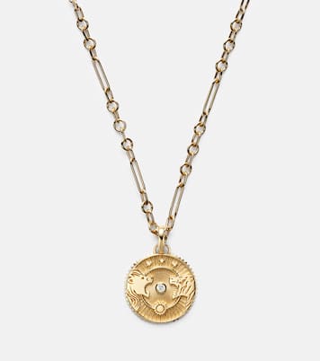 Strength 18kt gold pendant necklace with diamond | FoundRae