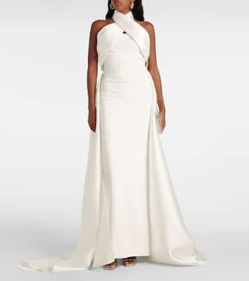 Robe Rumi aus Twill und Crêpe | Solace London