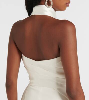 Robe Rumi aus Twill und Crêpe | Solace London