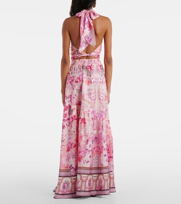 Verzierter Maxirock aus Seide | Camilla