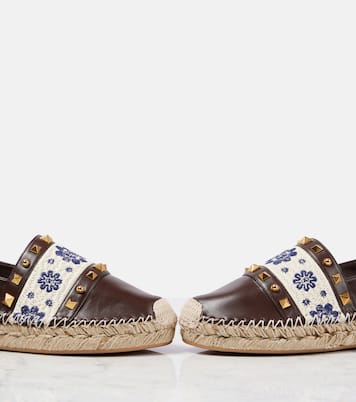 County Rockstud leather espadrilles | Valentino Garavani