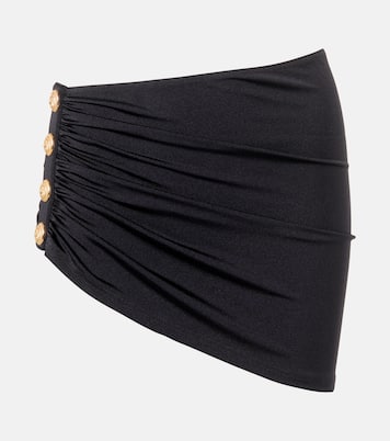 Draped embellished beach cover-up | Balmain