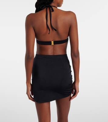 Draped embellished beach cover-up | Balmain