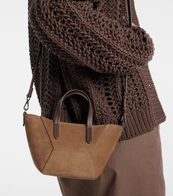 BC Duo Mini Monili suede tote bag | Brunello Cucinelli