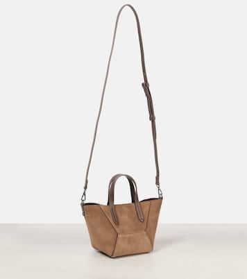 BC Duo Mini Monili suede tote bag | Brunello Cucinelli