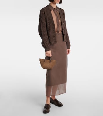 BC Duo Mini Monili suede tote bag | Brunello Cucinelli