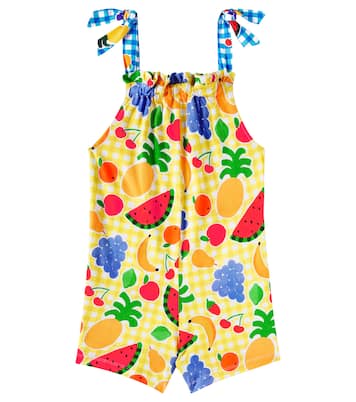 Picnic printed cotton romper | Fábula
