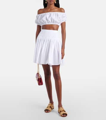 Off-shoulder cotton crop top | Dolce&Gabbana