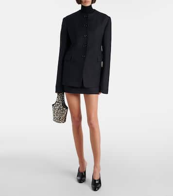 Mini-jupe Jett en laine mélangée | Khaite