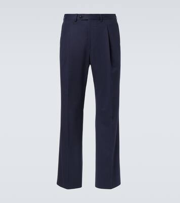 Pantalon droit Amo en coton et cachemire | Saman Amel