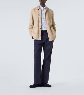 Pantalon droit Amo en coton et cachemire | Saman Amel