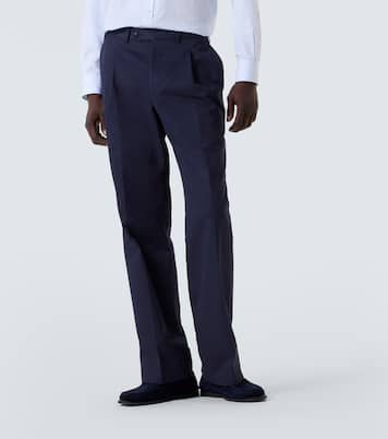Pantalon droit Amo en coton et cachemire | Saman Amel