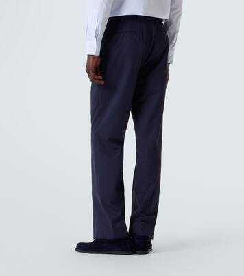 Pantalon droit Amo en coton et cachemire | Saman Amel