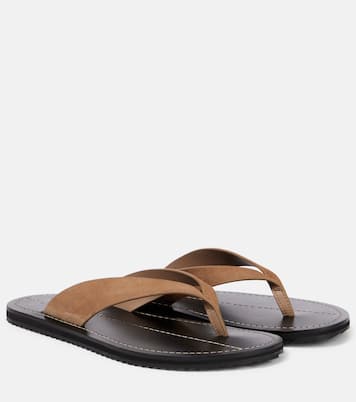 Flora suede thong sandals | A.Emery