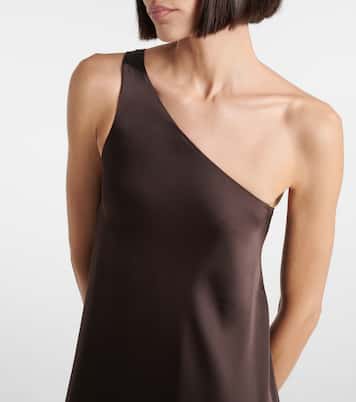 One-shoulder satin midi dress | Norma Kamali