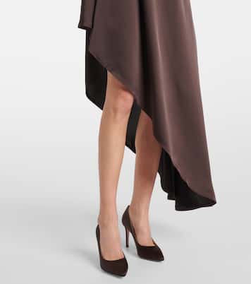 One-shoulder satin midi dress | Norma Kamali