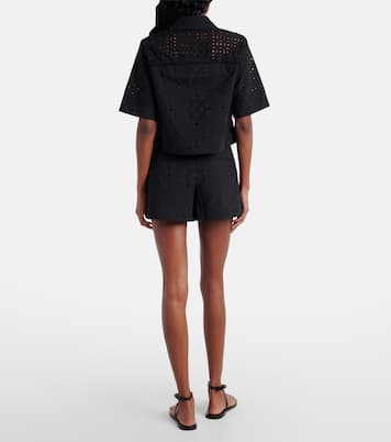 Camisa Spruce de algodón bordada | Veronica Beard