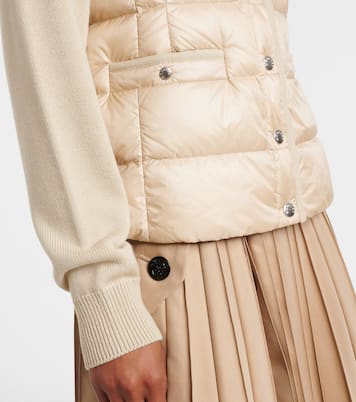 Down-paneled virgin wool cardigan | Moncler