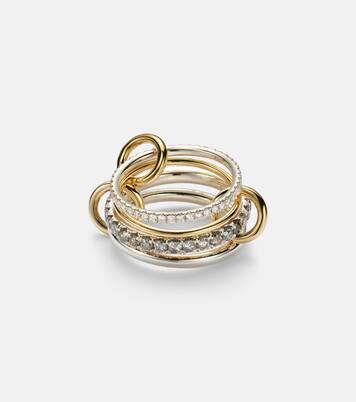 Ring Arla aus 18kt Gelbgold und Sterlingsilber mit Diamanten | Spinelli Kilcollin