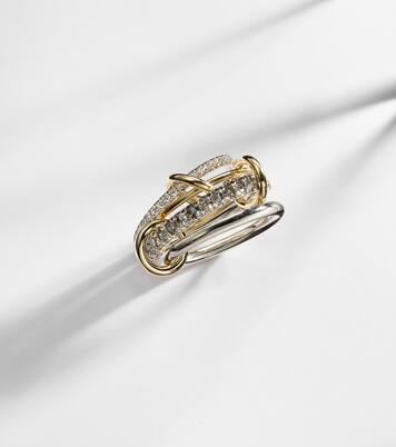 Ring Arla aus 18kt Gelbgold und Sterlingsilber mit Diamanten | Spinelli Kilcollin