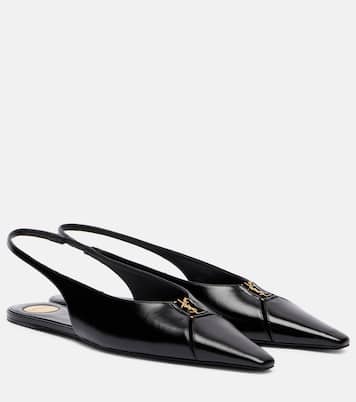 Babylone leather slingback flats | Saint Laurent