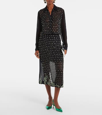 Pumps slingback Artiste 50 in pelle metallizzata | Aquazzura