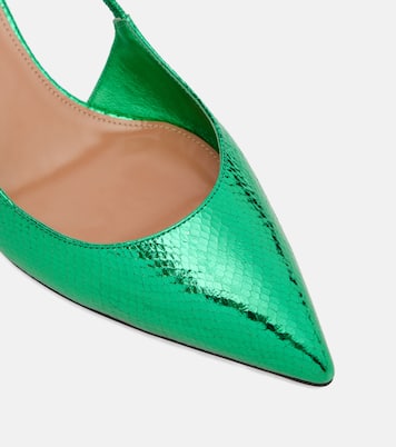 Pumps slingback Artiste 50 in pelle metallizzata | Aquazzura